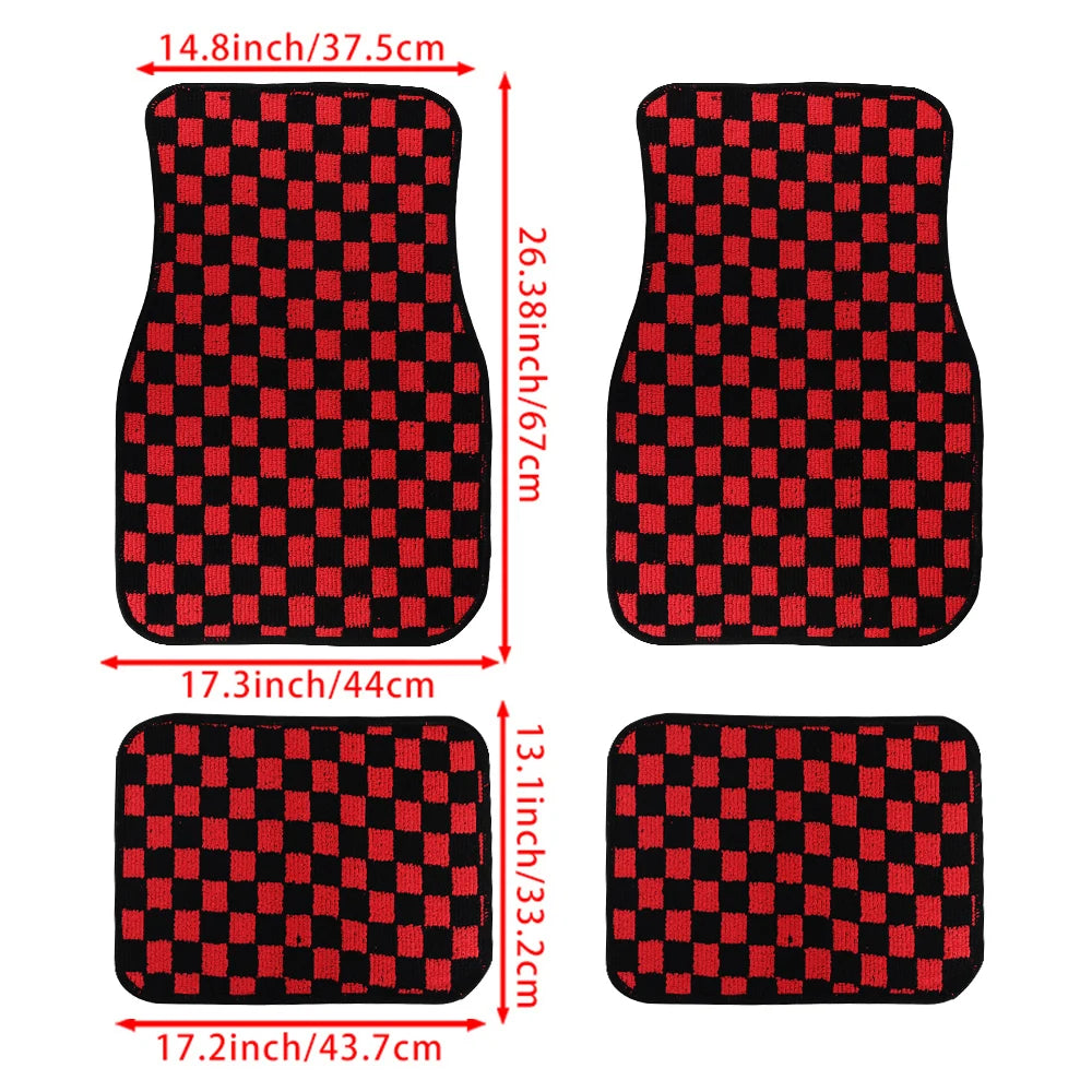 JDM Racing Checkers Floor Mat